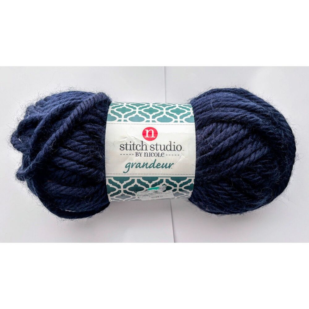 Stitch Studio By Nicole Grandeur Super Bulky Yarn Nautical Navy Thick Soft NWT